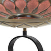 Red African Daisy Bird Bath with Over Rail Bracket