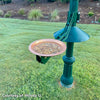 Hammered Copper Colored Metal Bird Bath