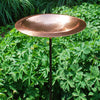 Hammered Copper Colored Metal Bird Bath