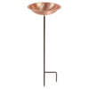 Hammered Solid Copper Bird Bath with Stake