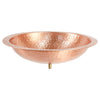 Hammered Solid Copper Bird Bath with Stake