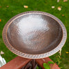 Copper Finish Hammered Metal Extra Large Bird Bath for 4 x 4 Post - BirdHousesAndBaths.com