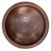 Copper Finish Hammered Metal Bird Bath for 4 x 4 Post - BirdHousesAndBaths.com