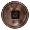 Copper Finish Hammered Metal Extra Large Bird Bath for 4 x 4 Post - BirdHousesAndBaths.com
