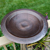 Copper Finish Hammered Metal Extra Large Bird Bath for 4 x 4 Post - BirdHousesAndBaths.com