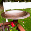 Copper Finish Hammered Metal Extra Large Bird Bath for 4 x 4 Post - BirdHousesAndBaths.com