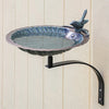 Scalloped Shell Bird Bath with Wall Bracket
