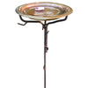 Solid Copper Bird Bath with Stake - BirdHousesAndBaths.com