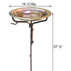 Solid Copper Bird Bath with Stake - BirdHousesAndBaths.com