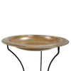 Ancient Graffiti Steel Bird Bath and Stand, Copper Plated - BirdHousesAndBaths.com
