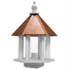 Azalea Bird Feeder with Hammered Copper Colored Metal Roof - BirdHousesAndBaths.com
