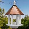 Azalea Bird Feeder with Hammered Copper Colored Metal Roof - BirdHousesAndBaths.com