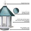 Azalea Bird Feeder with Verdigris Colored Metal Roof