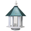 Azalea Bird Feeder with Verdigris Colored Metal Roof