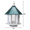 Azalea Bird Feeder with Verdigris Colored Metal Roof