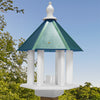 Azalea Bird Feeder with Verdigris Colored Metal Roof