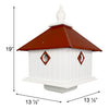 Carriage Bird House with Redwood Colored Roof - BirdHousesAndBaths.com