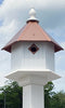 Gardenia Bird House with Hammered Copper Colored Metal Roof - BirdHousesAndBaths.com