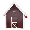 Amish Recycled Plastic Deluxe Mailbox, Cherrywood & White - BirdHousesAndBaths.com