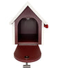 Amish Recycled Plastic Deluxe Mailbox, Cherrywood & White - BirdHousesAndBaths.com