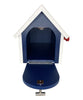 Amish Recycled Plastic Deluxe Mailbox, Patriotic Blue/White - BirdHousesAndBaths.com
