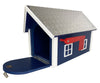 Amish Recycled Plastic Deluxe Mailbox, Patriotic Blue/White - BirdHousesAndBaths.com