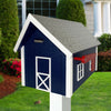 Amish Recycled Plastic Deluxe Mailbox, Patriotic Blue/White - BirdHousesAndBaths.com