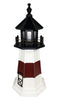 Amish Montauk Lighthouse, Cherrywood & White, 33"H - BirdHousesAndBaths.com