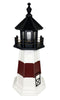 Amish Montauk Lighthouse, Cherrywood & White, 33"H - BirdHousesAndBaths.com