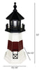 Amish Montauk Lighthouse, Cherrywood & White, 33"H - BirdHousesAndBaths.com
