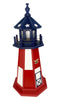 Amish Cape Henry Lighthouse, Patriotic, 34.5in. H - BirdHousesAndBaths.com