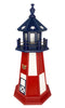 Amish Cape Henry Lighthouse, Patriotic, 34.5in. H - BirdHousesAndBaths.com