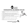 Horizontal Bluebird House - BirdHousesAndBaths.com