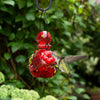 LunaLite Globe Hummingbird Feeder, Red - BirdHousesAndBaths.com