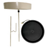 Erva Heated Beige Bird Bath with Pole - BirdHousesAndBaths.com