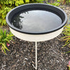 Erva Beige Heated Bird Bath with Pole - BirdHousesAndBaths.com