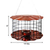 Caged Bluebird Feeder, Copper Colored