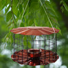 Caged Bluebird Feeder, Copper Colored