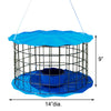 Caged Bluebird Feeder, Blue