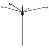 Four Arm Extended Reach Hanger, Black, 45" - BirdHousesAndBaths.com