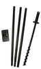 Erva Birding Pole with Ground Auger, 6' 8"H x 1" O.D. - BirdHousesAndBaths.com