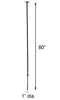Erva Birding Pole with Ground Auger, 6' 8"H x 1" O.D. - BirdHousesAndBaths.com