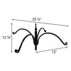 Four Arm Decorative Twist Hanger Assembly, 25.75" - BirdHousesAndBaths.com