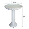 Farm Innovators Scalloped Heated Bird Bath & Pedestal - BirdHousesAndBaths.com