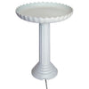Farm Innovators Scalloped Heated Bird Bath & Pedestal - BirdHousesAndBaths.com
