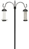 Birding Pole with Two Bird Feeders, Black, 7'1.5"