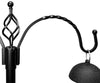 Birding Pole with Two Bird Feeders, Black, 7'1.5"