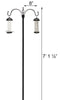 Birding Pole with Two Bird Feeders, Black, 7'1.5"