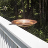 Deck Mount Copper Bird Bath, 13.5"
