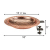 Deck Mount Copper Bird Bath, 13.5"